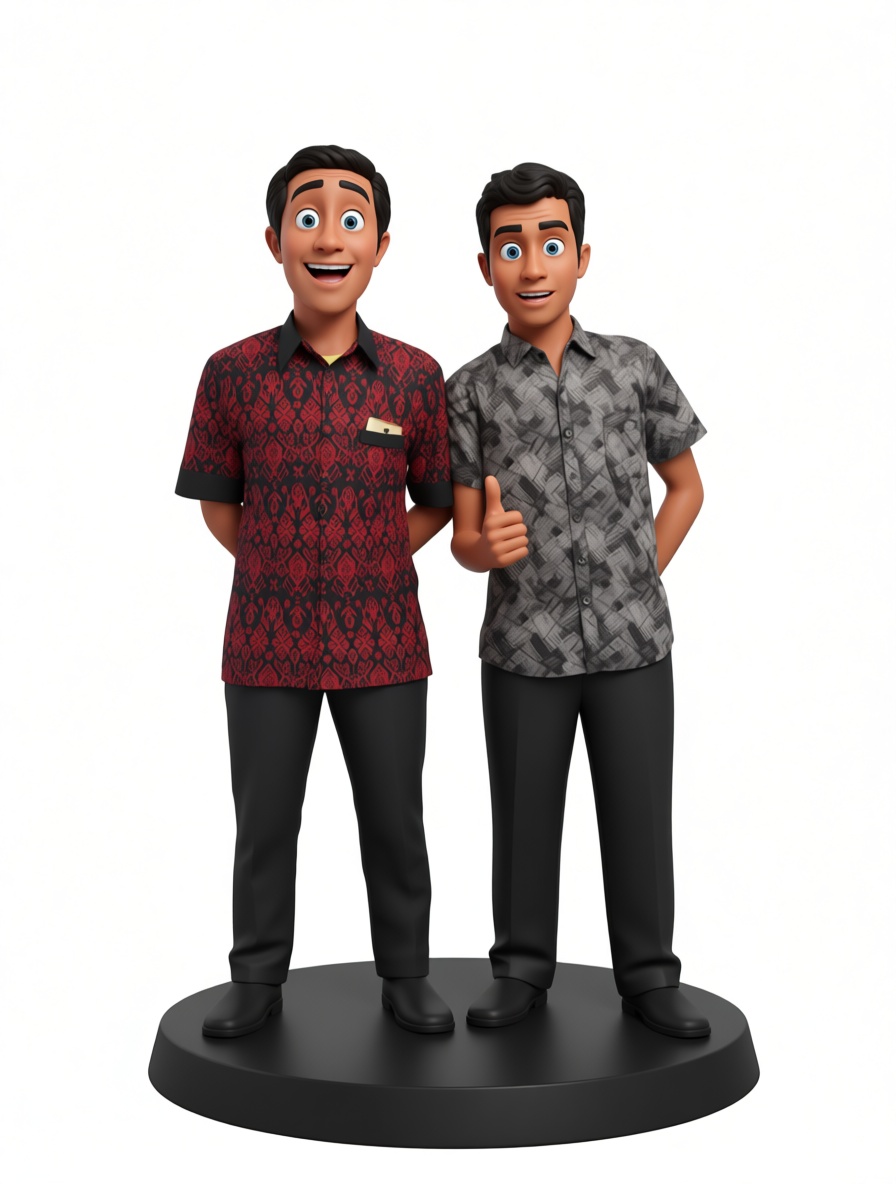 Two Men Figurine free 3D printable STL