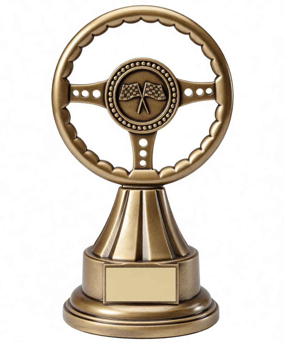 Racing Steering Wheel Trophy free 3D printable STL