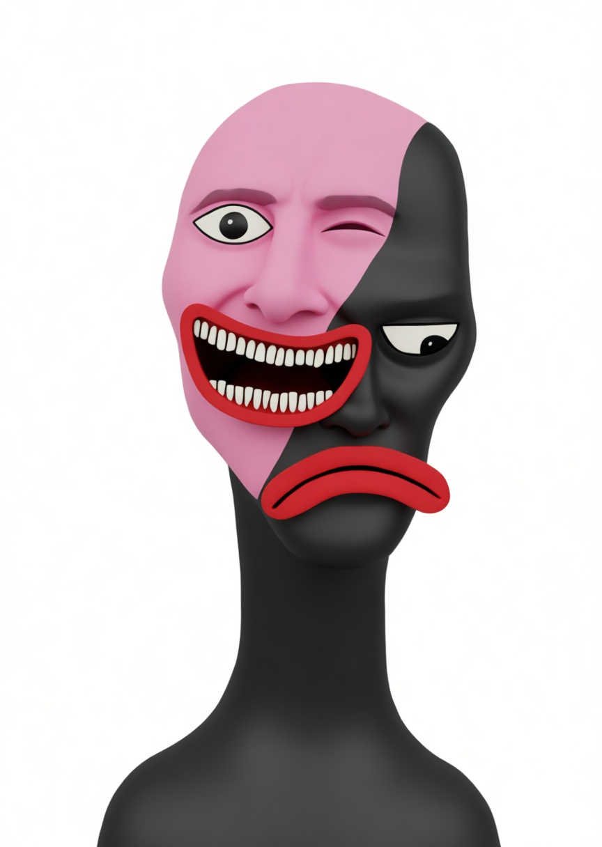 Two-Faced Expression Bust free 3D printable STL