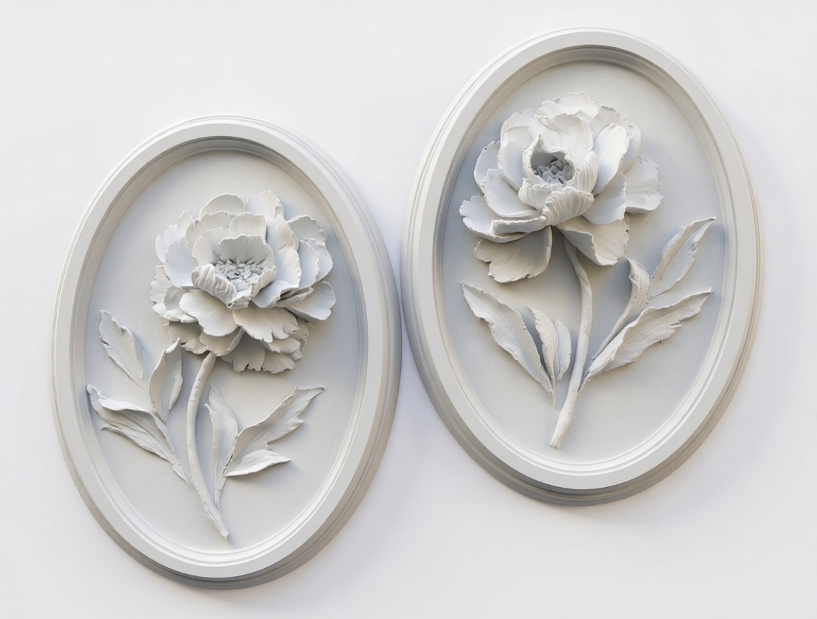 Peony Flower Wall Plaques free 3D printable STL