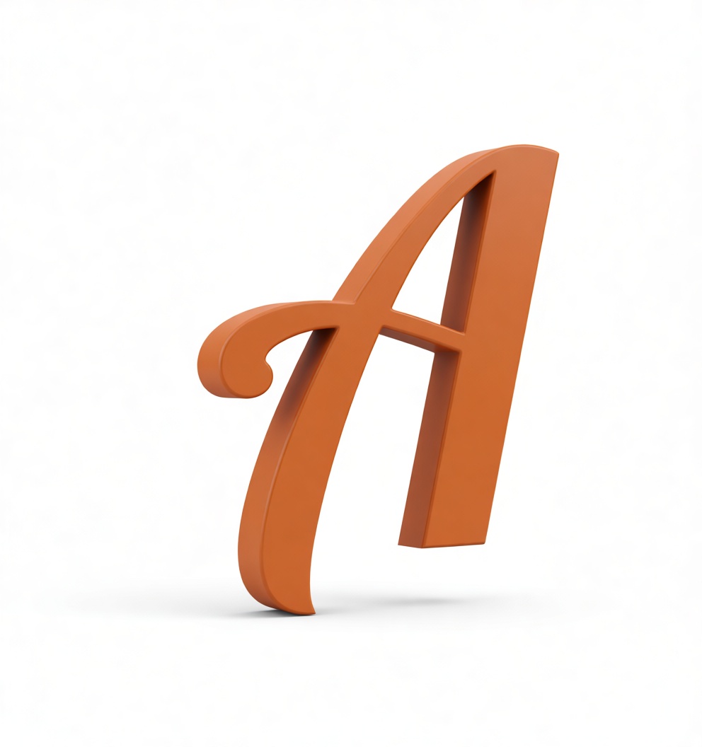 Letter A Sculpture free 3D printable STL