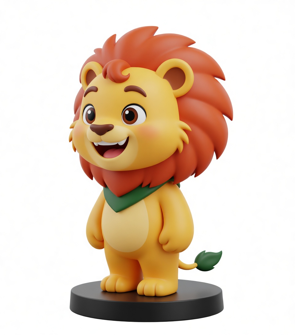 Cute Lion Figurine free 3D printable STL