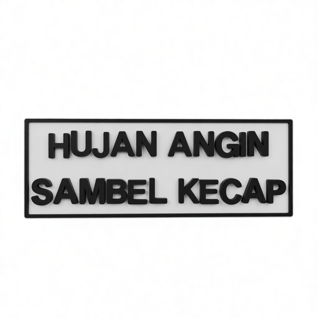 Hujan Angin Sambel Kecap Sign free 3D printable STL