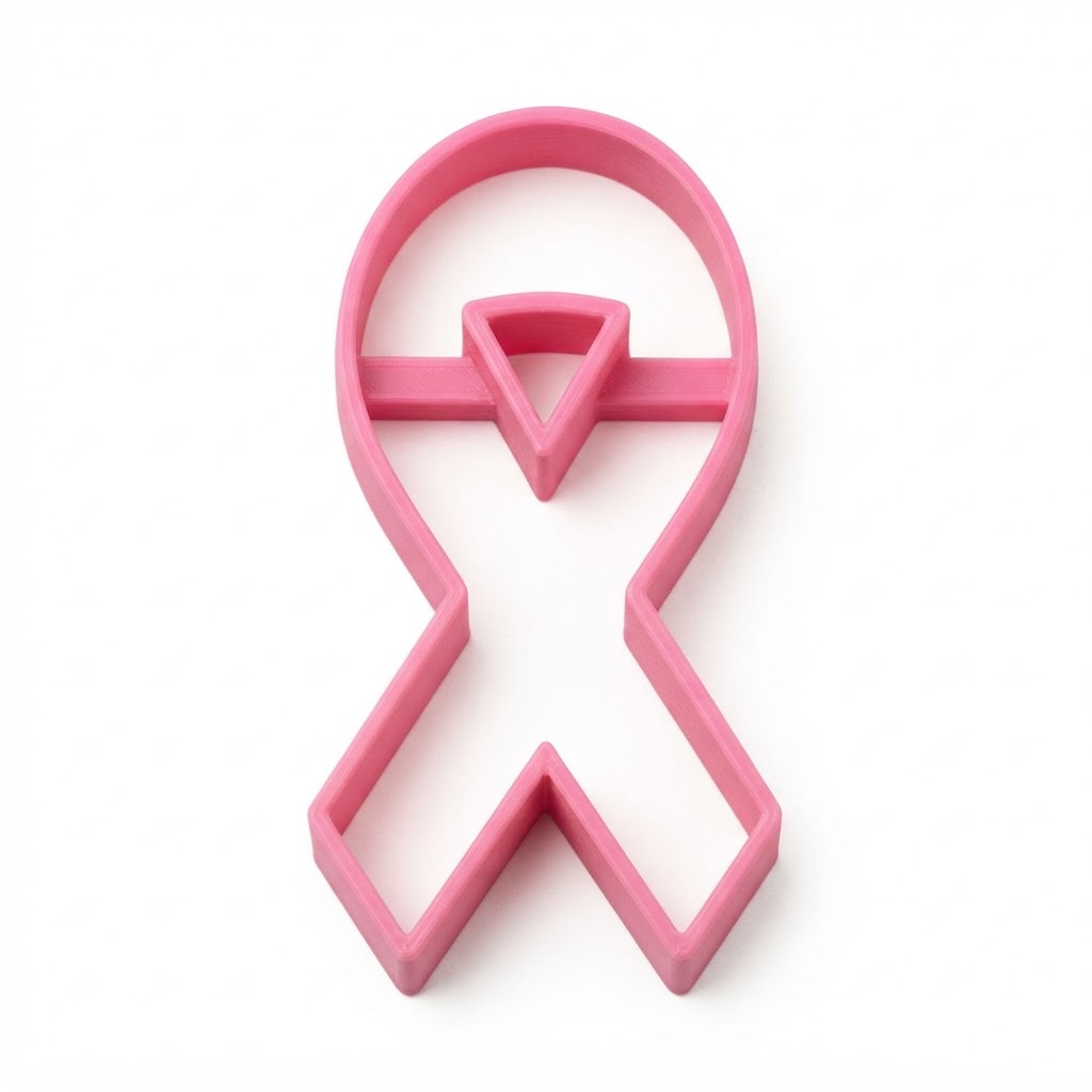 Pink Ribbon Cookie Cutter free 3D printable STL