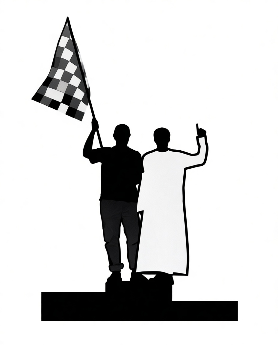 Victory Podium Scene Figurine free 3D printable STL