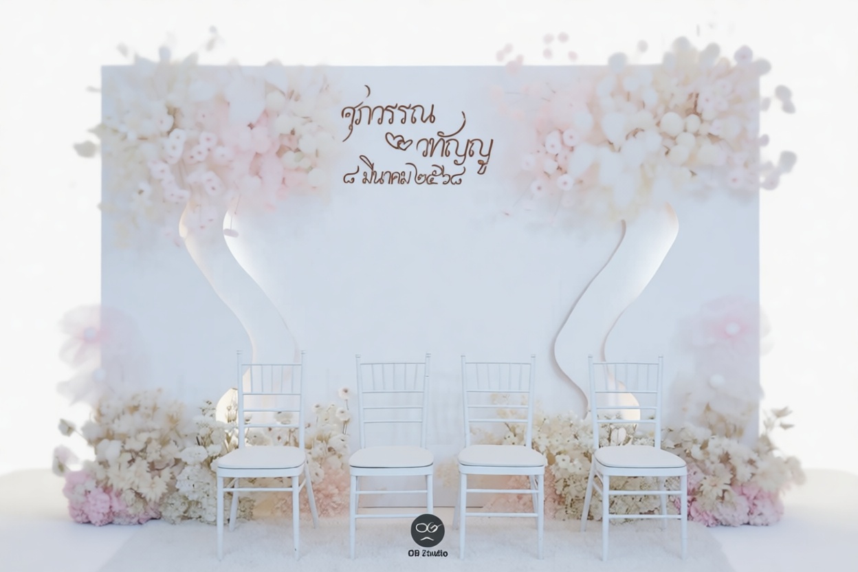 White Wedding Chairs Set free 3D printable STL