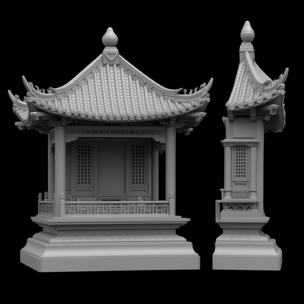 Chinese Pavilion Model free 3D printable STL