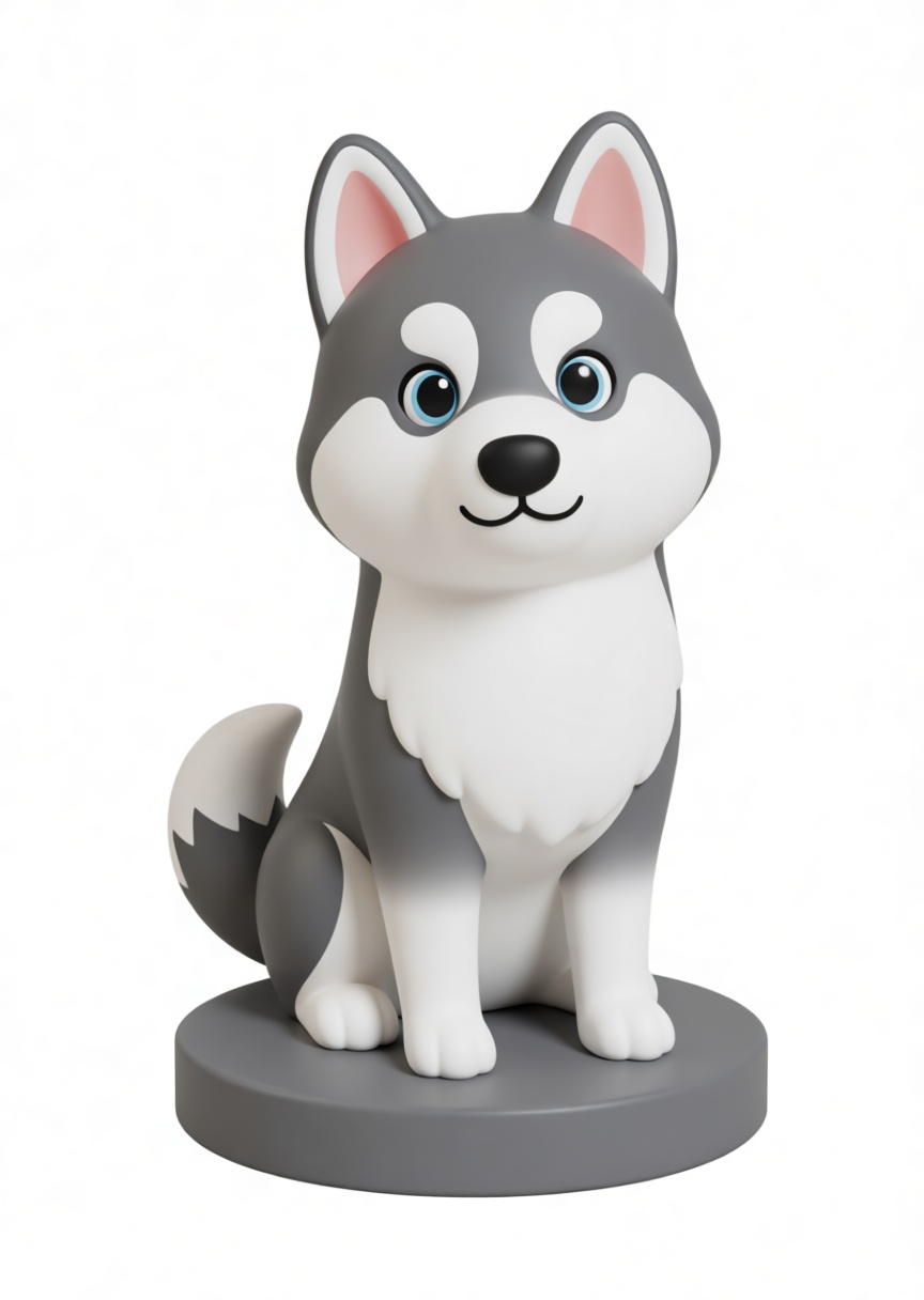Siberian Husky Figurine free 3D printable STL