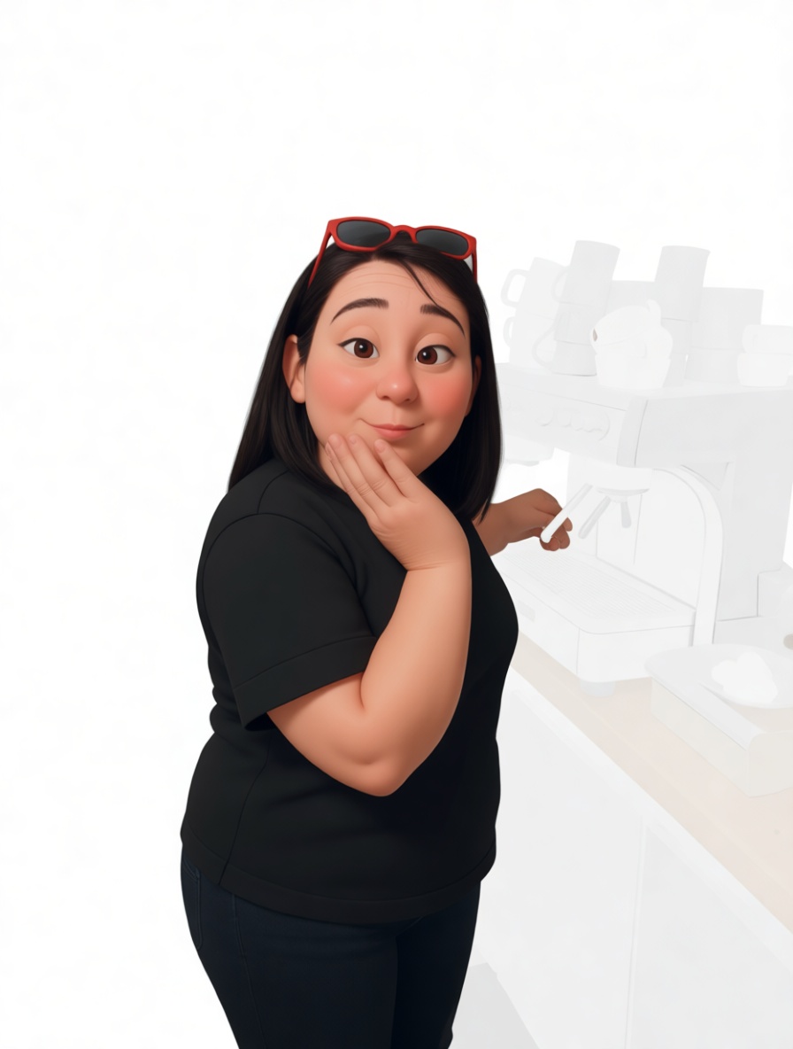 Barista Woman Figurine free 3D printable STL