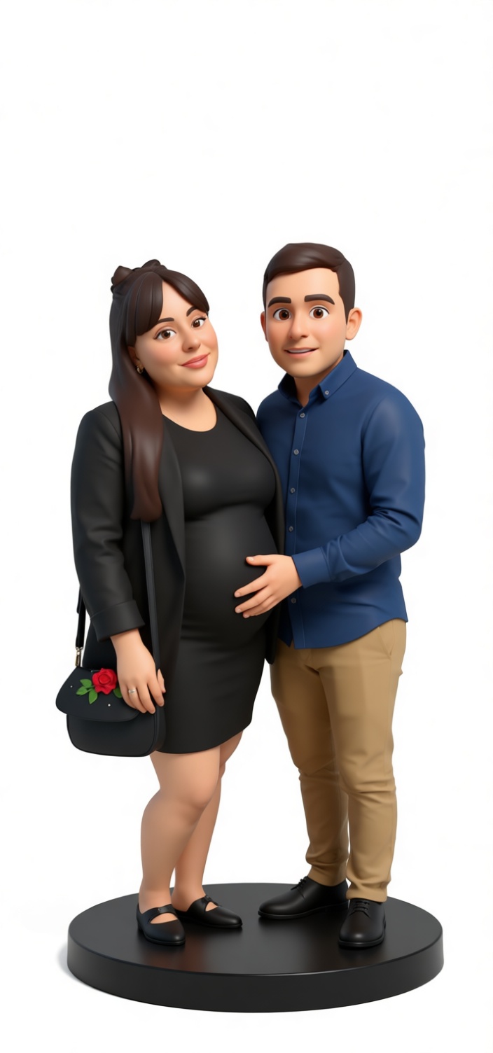 Pregnant Couple Figurine free 3D printable STL