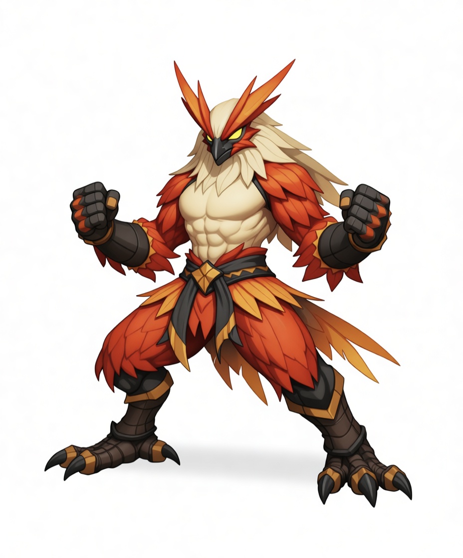 Blaziken Fighter Figurine free 3D printable STL