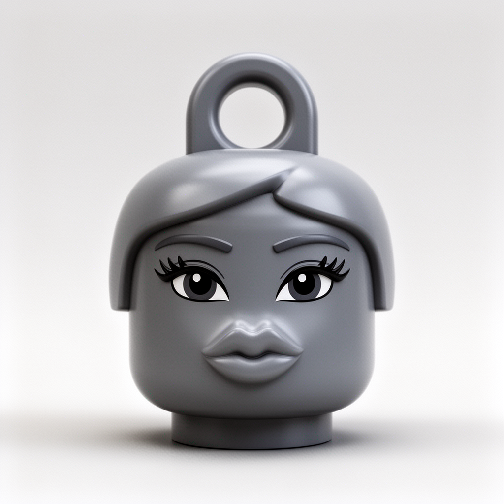 Lego Girl Head Figurine free 3D printable STL