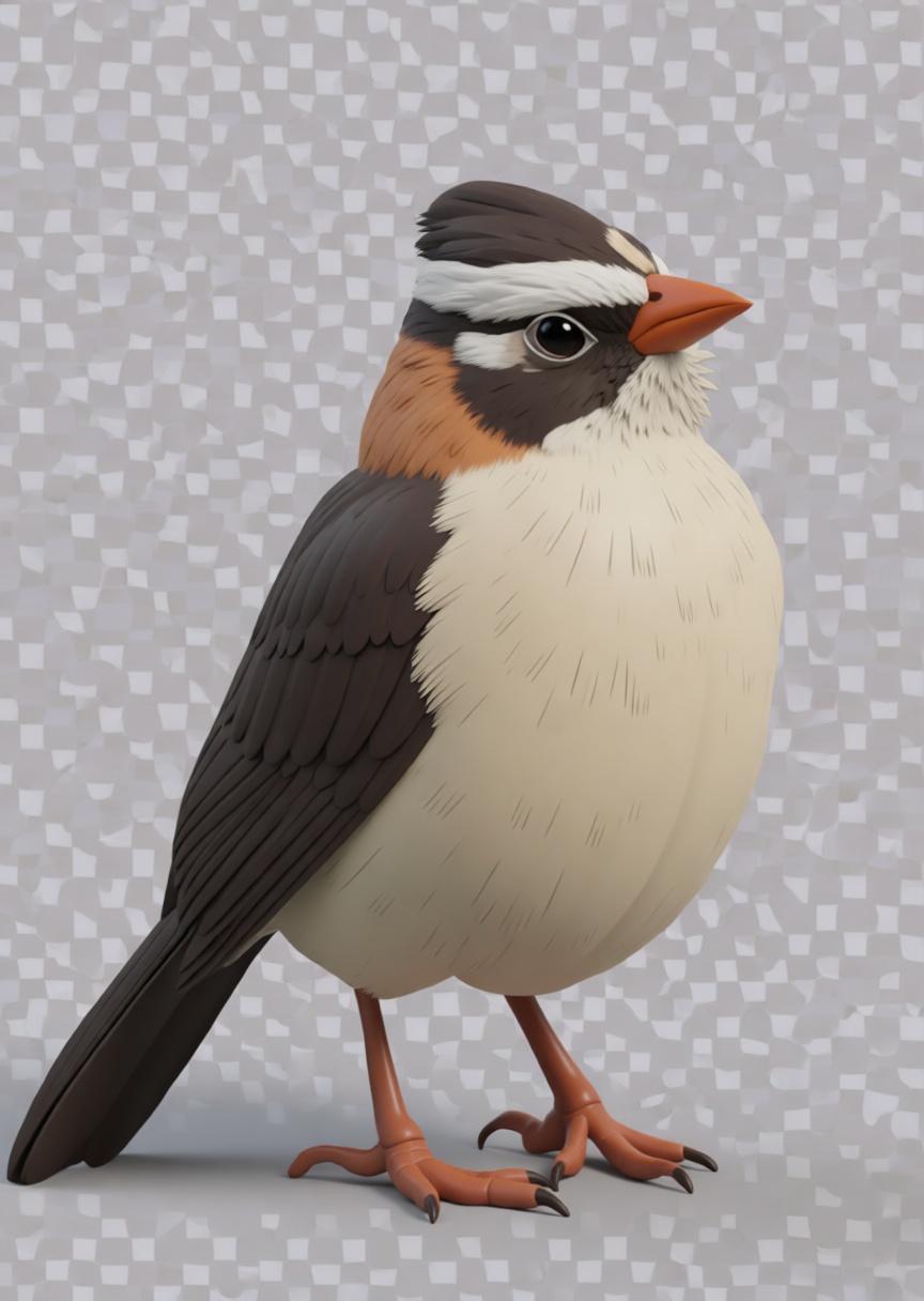 Rufous-collared Sparrow Figurine free 3D printable STL