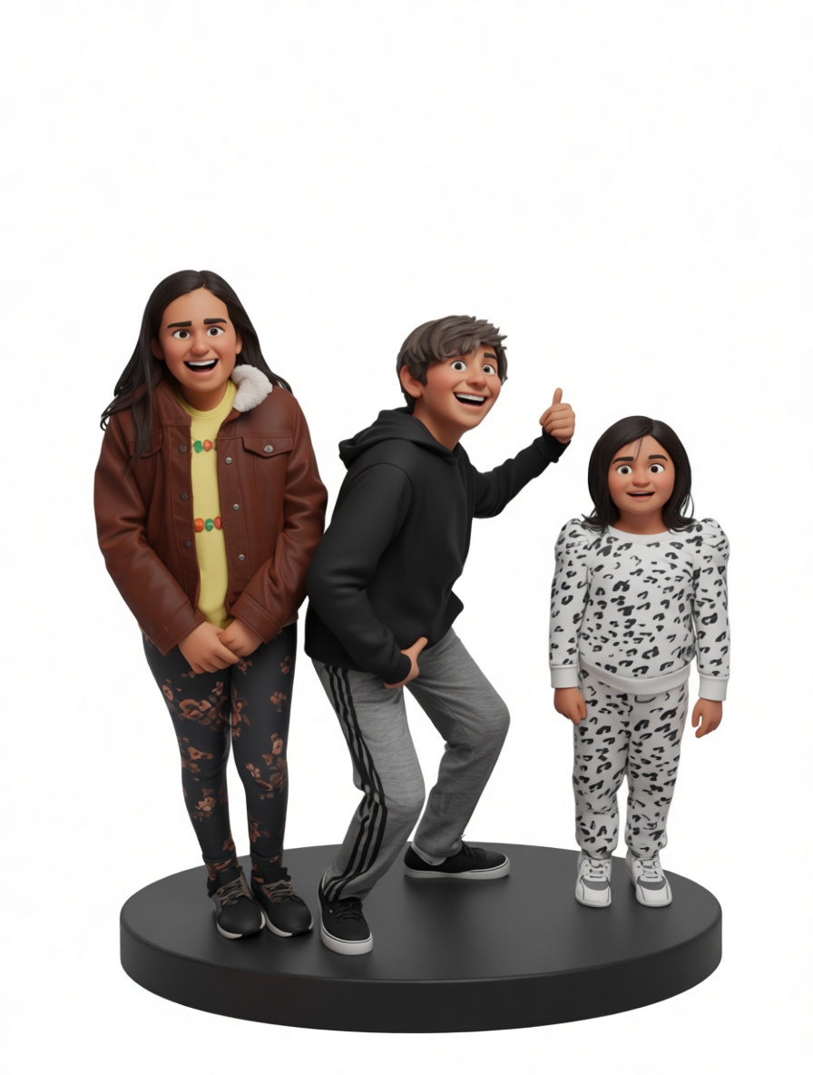 Animated Siblings Figurines free 3D printable STL