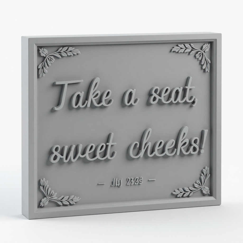 Sweet Cheeks Sign free 3D printable STL