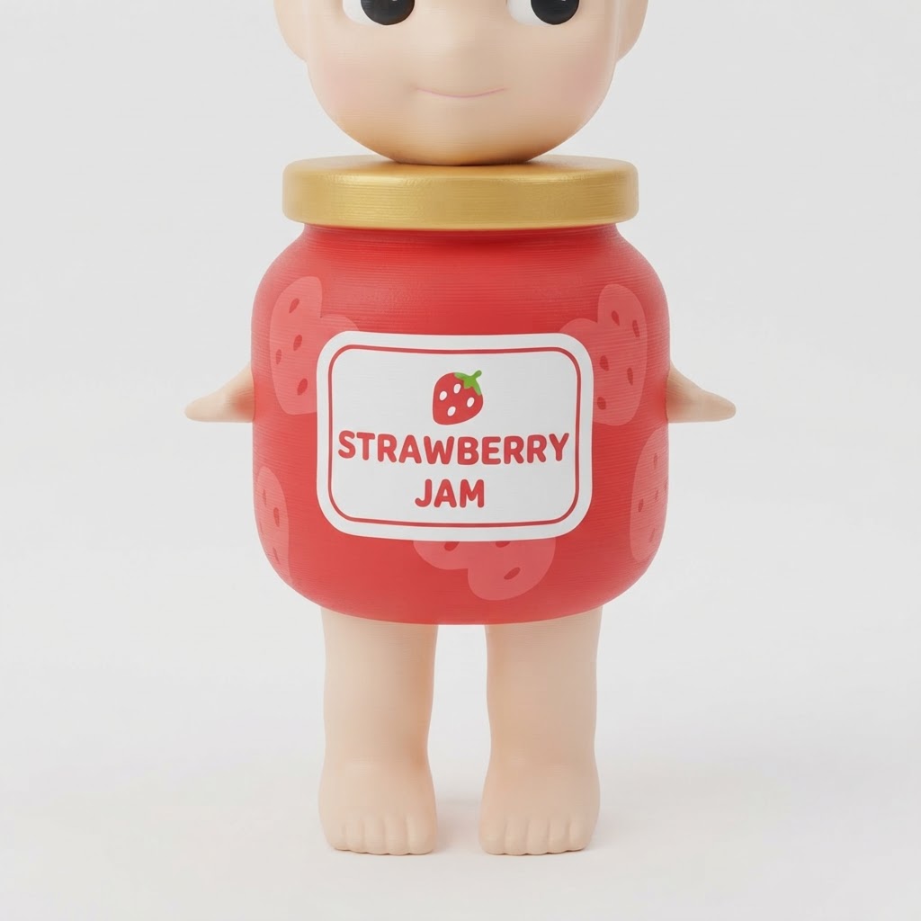 Strawberry Jam Figurine free 3D printable STL