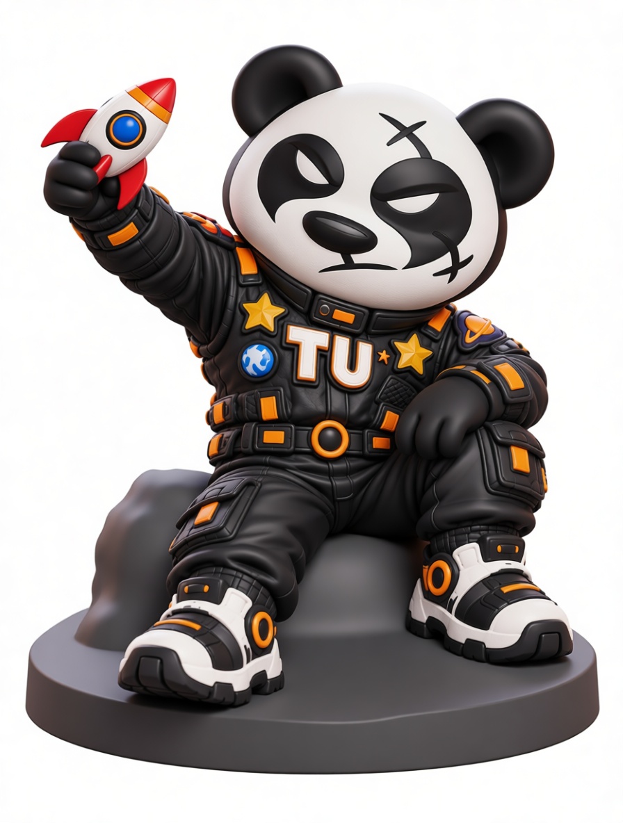 Space Panda Figurine free 3D printable STL