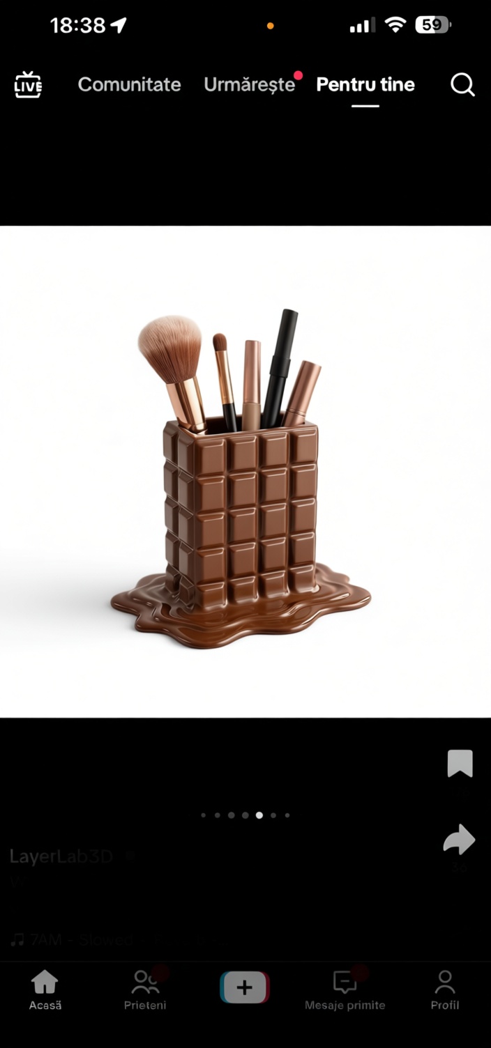 Melting Chocolate Pen Holder free 3D printable STL