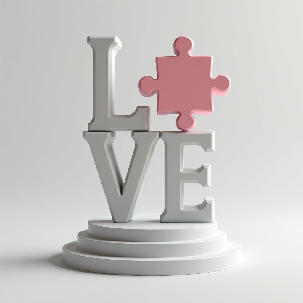 3D Love Puzzle Sculpture free 3D printable STL