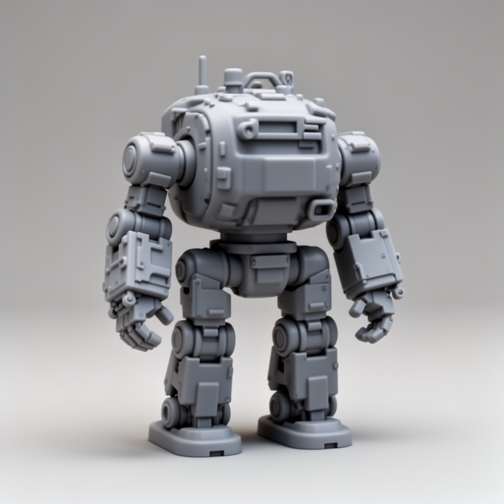 Chunky Robot Figurine free 3D printable STL