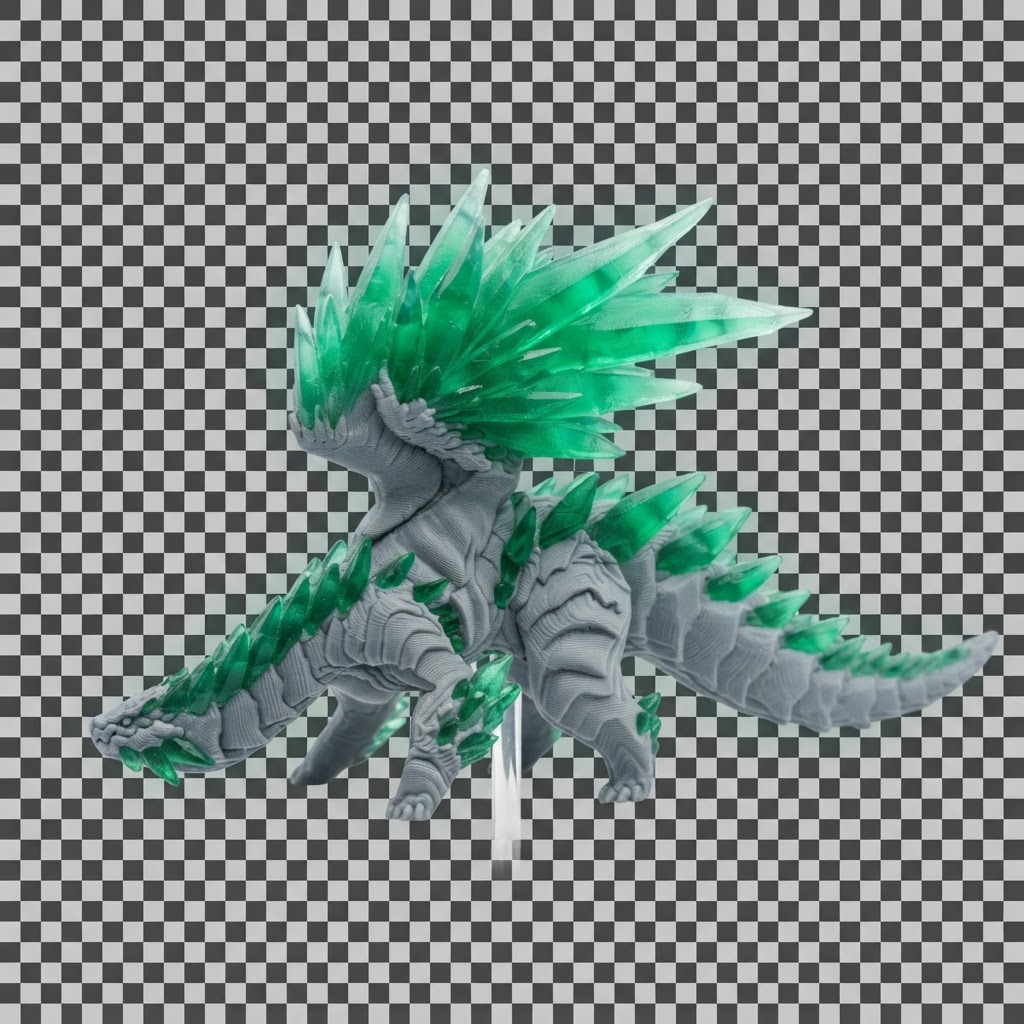 Crystal Crocodile Figurine free 3D printable STL