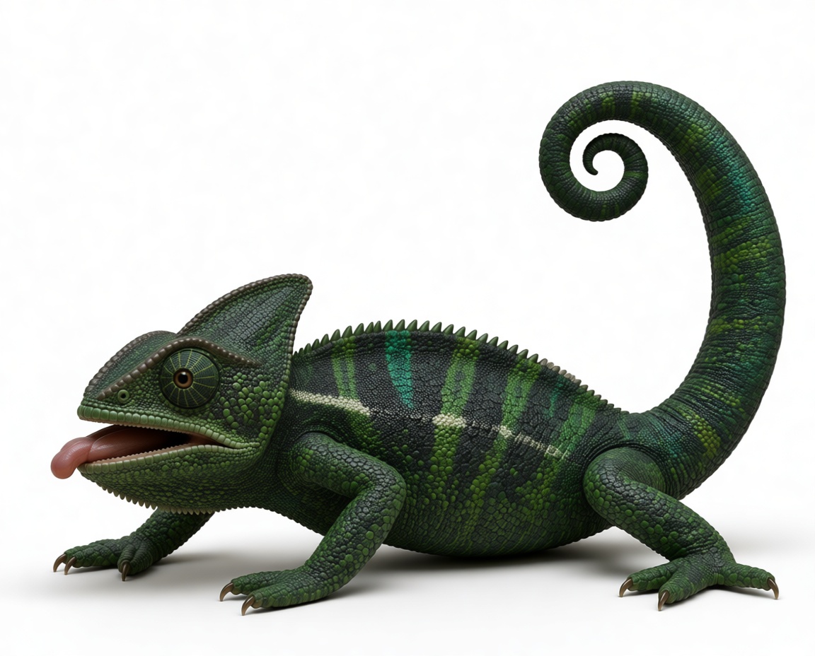 Veiled Chameleon Figurine free 3D printable STL