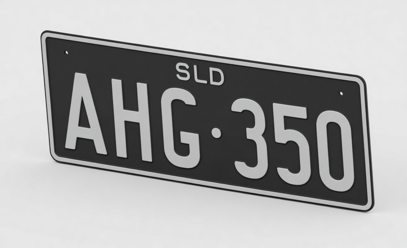 AHG 350 German License Plate free 3D printable STL