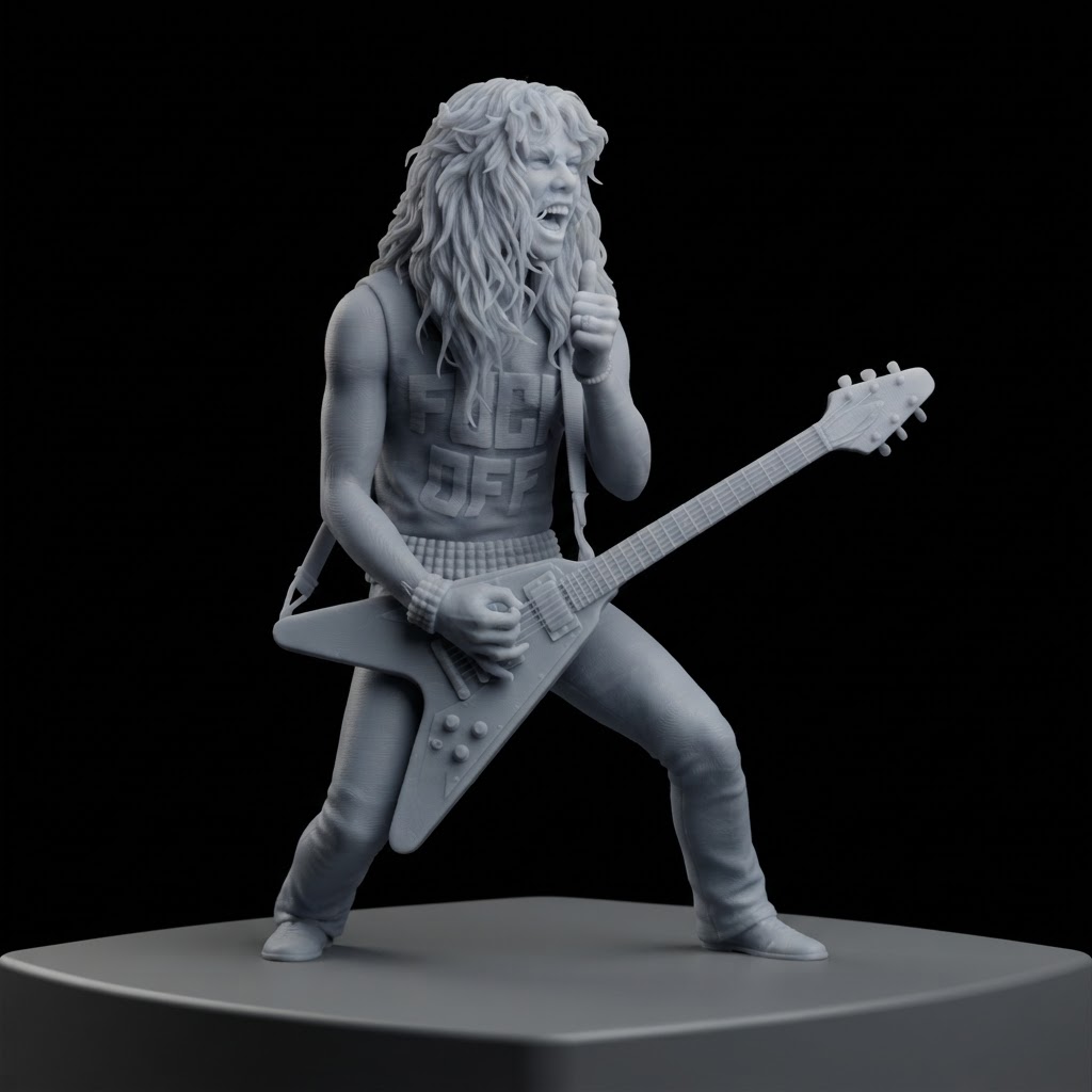 Rock Guitarist Figurine free 3D printable STL