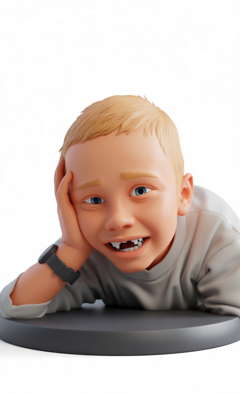 Blond Boy Bust free 3D printable STL