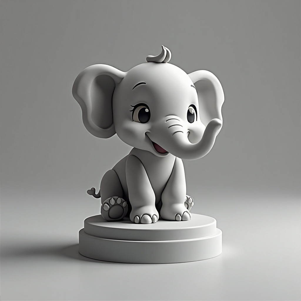Friendly Elephant Figurine free 3D printable STL