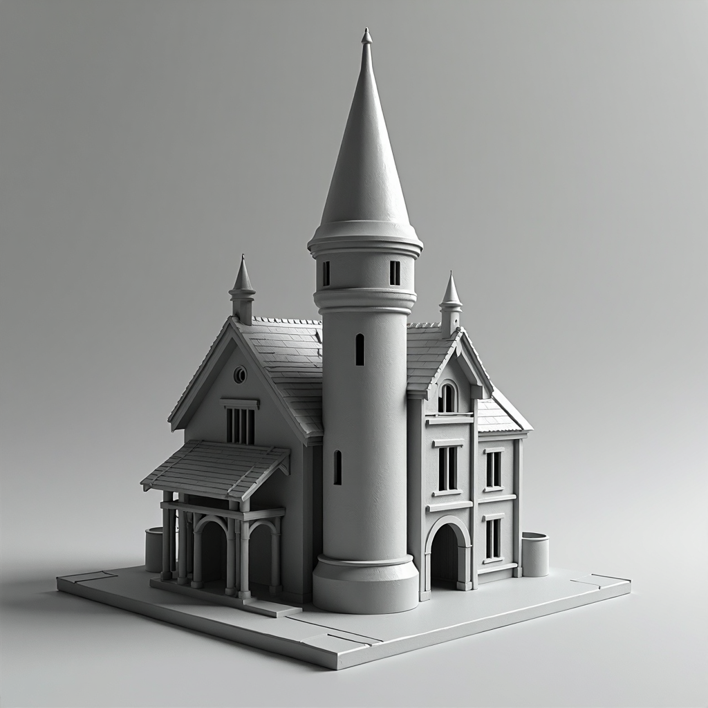 Medieval House Model free 3D printable STL