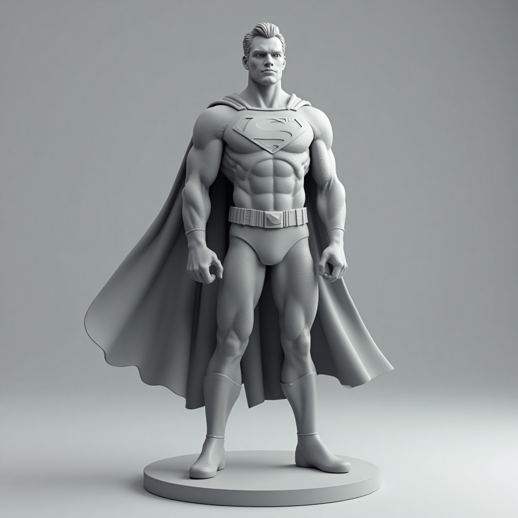 Flowing Cape Superhero Statue free 3D printable STL