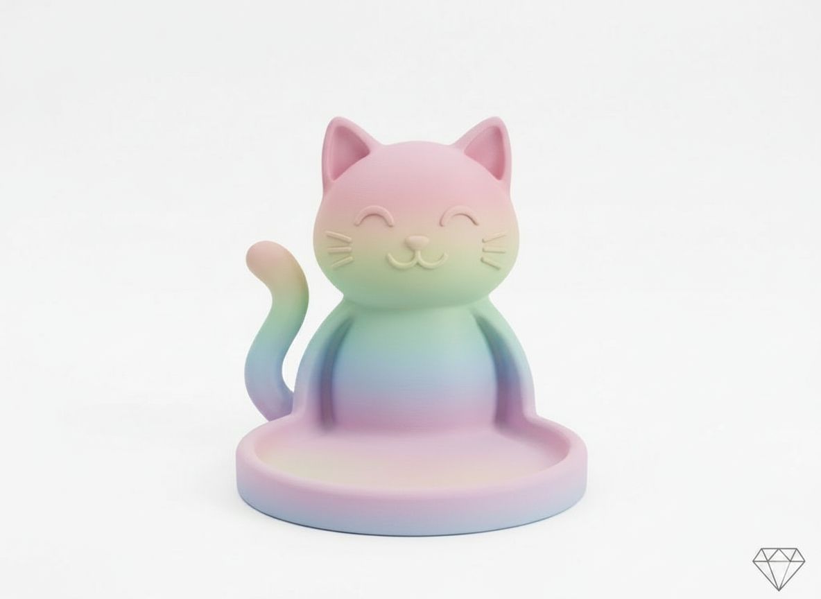 Smiling Cat Phone Stand free 3D printable STL