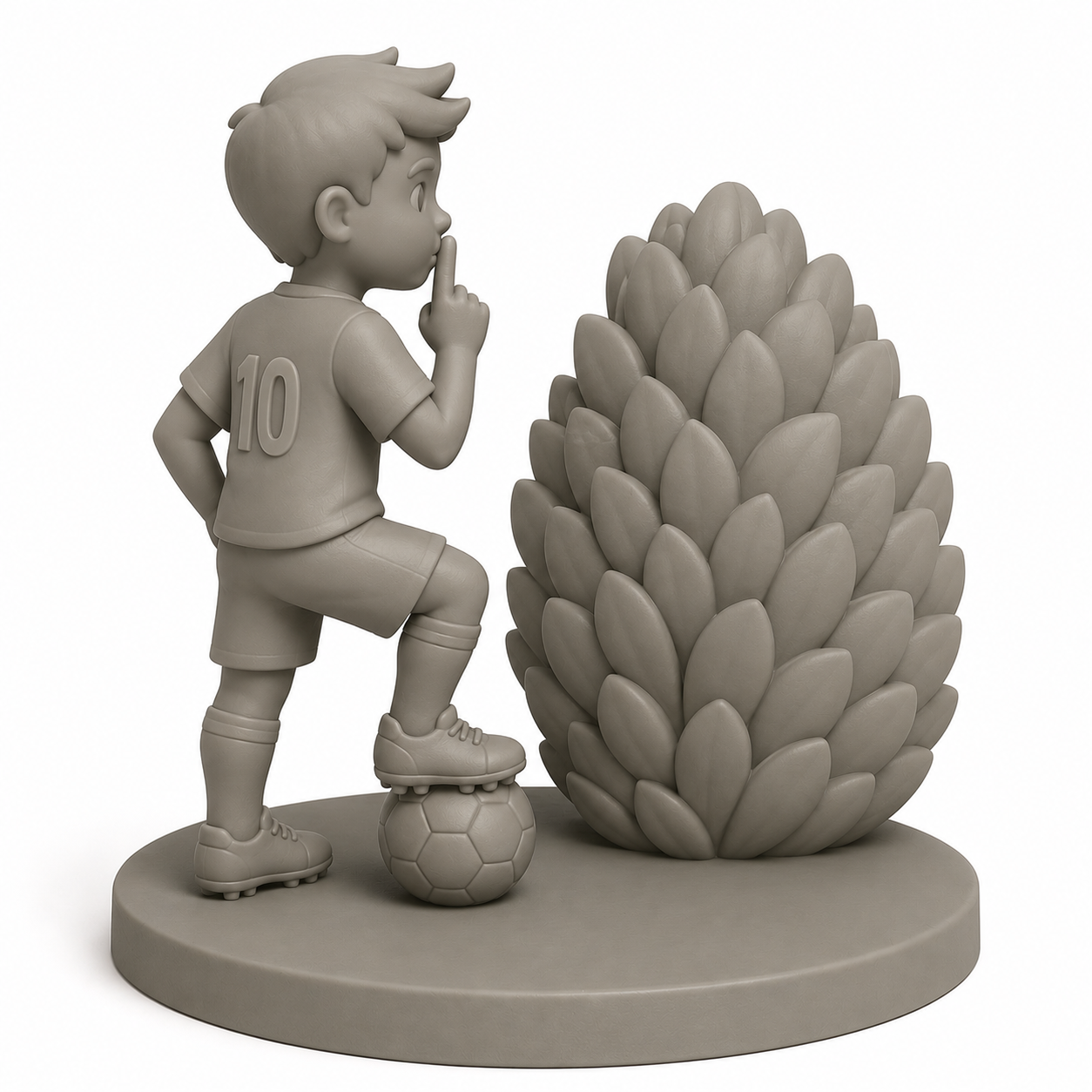 Boy Soccer Player Figurine free 3D printable STL