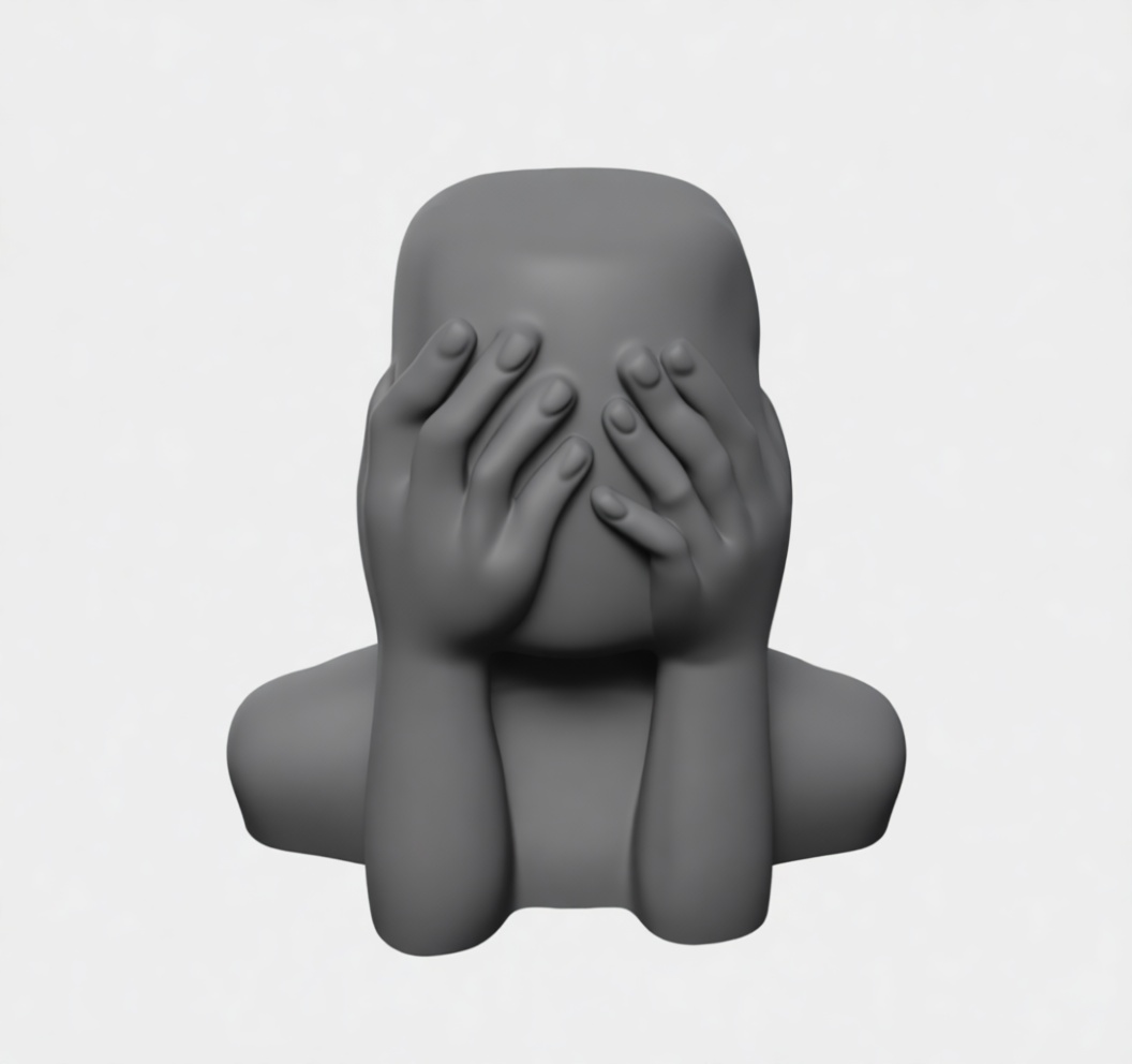 Facepalm Gesture Bust free 3D printable STL