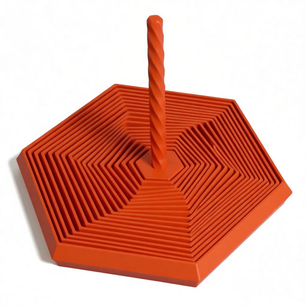 Hexagonal Spiral Tower free 3D printable STL