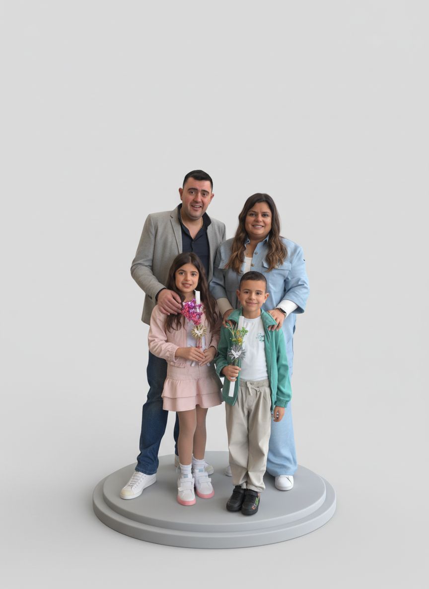 Family Group Figurine free 3D printable STL