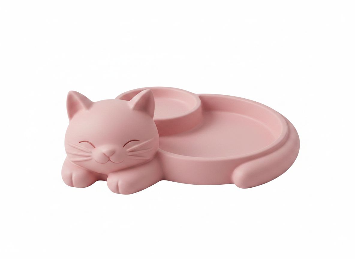 Sleeping Cat Tray free 3D printable STL