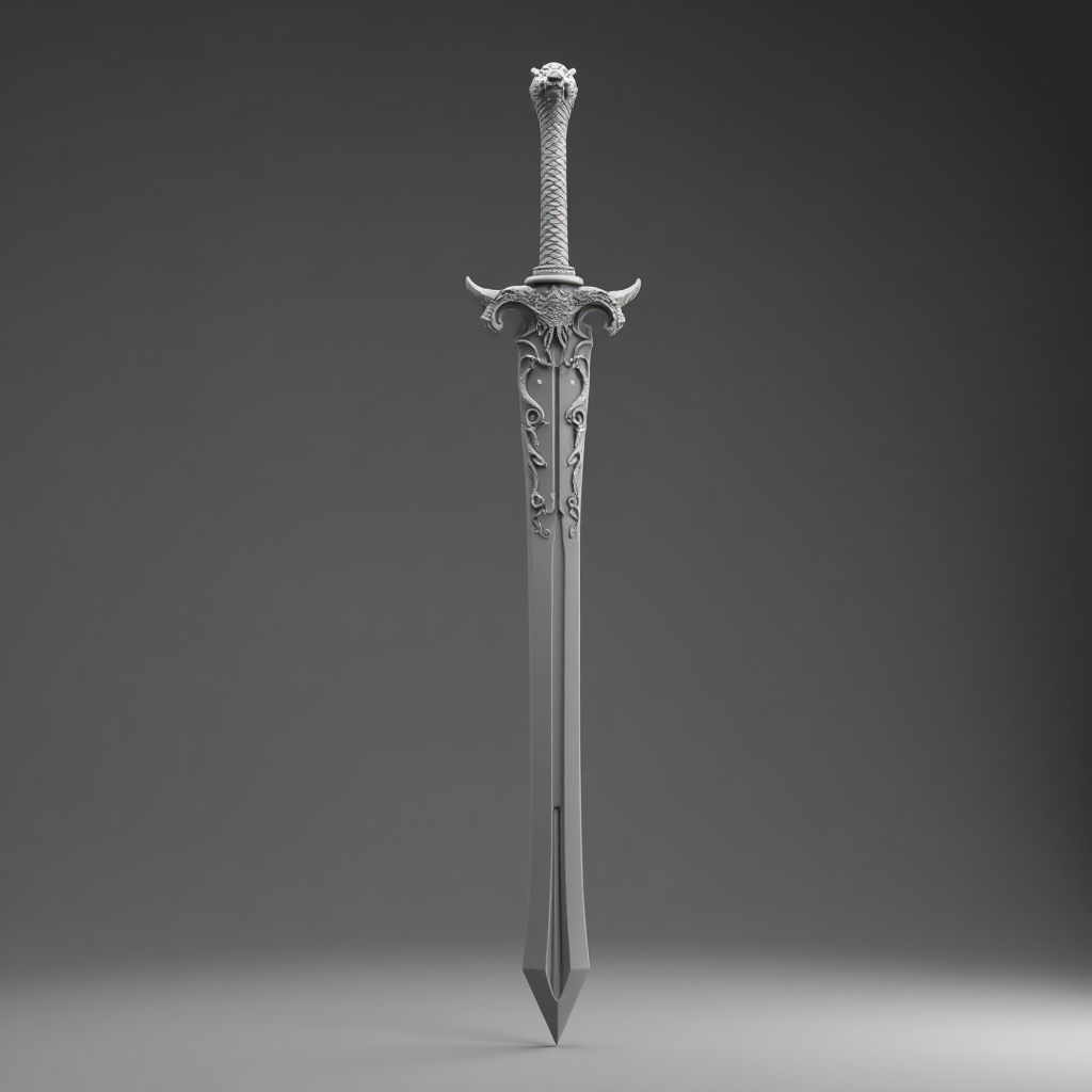 Dragon Guard Long Sword free 3D printable STL