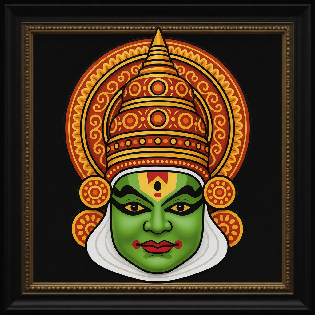 Kathakali Mask Wall Art free 3D printable STL