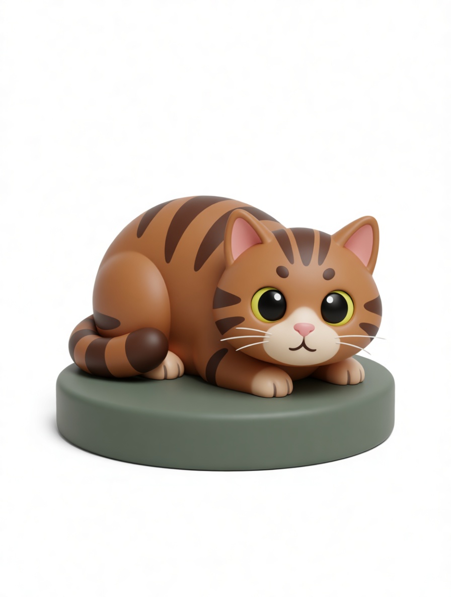 Tabby Cat Figurine - Free 3D Printable STL File
