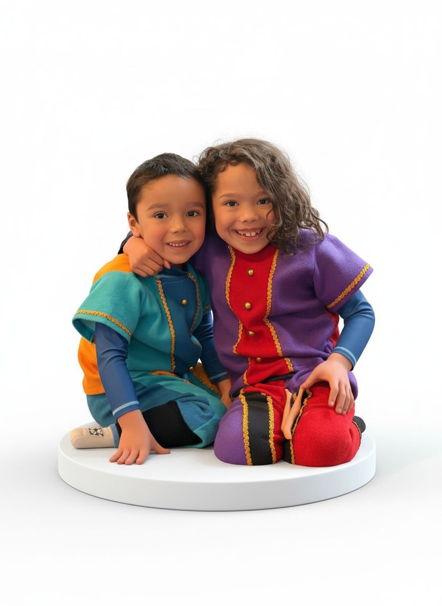 Playful Kids in Costumes free 3D printable STL