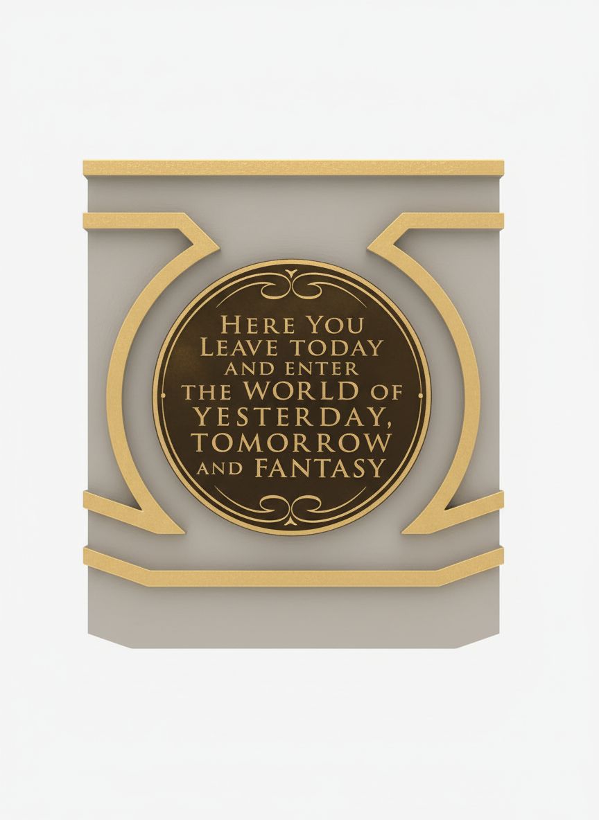 Disney Entrance Plaque free 3D printable STL