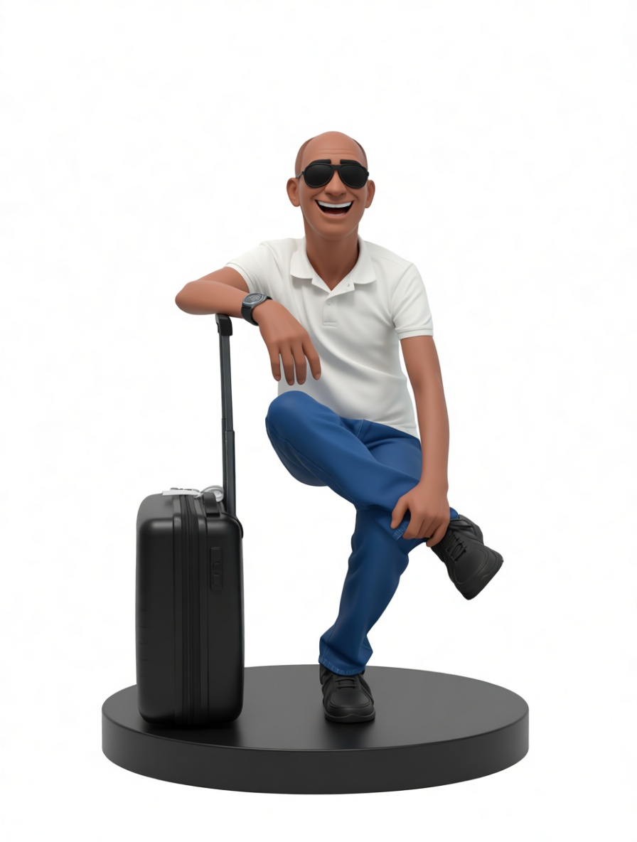 Casual Traveler Figurine free 3D printable STL