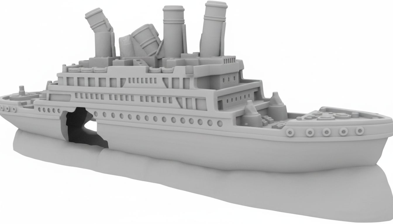 Titanic Ship Model free 3D printable STL