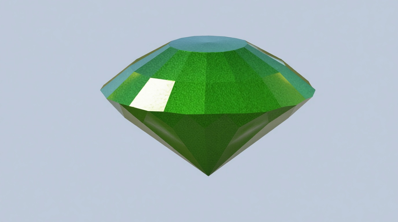 Emerald Gemstone Model free 3D printable STL