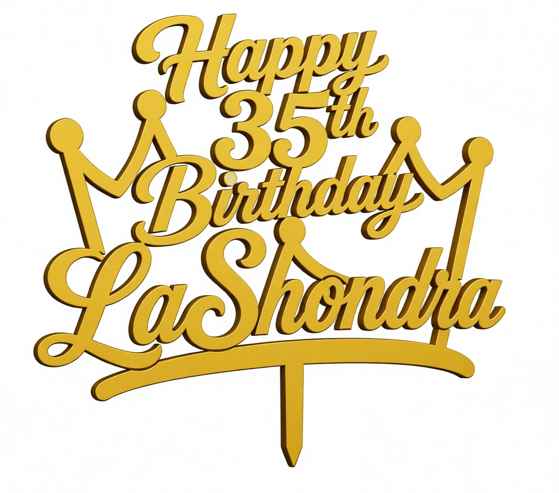 Birthday Cake Topper free 3D printable STL