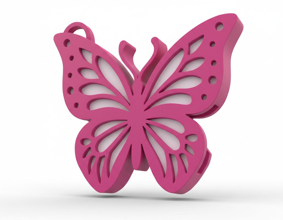 Butterfly Pendant Model free 3D printable STL