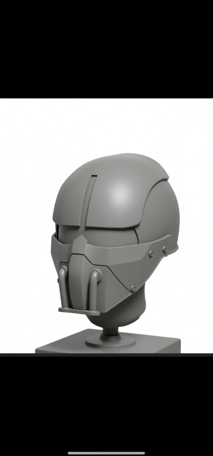 Crossbones Helmet Sculpture free 3D printable STL