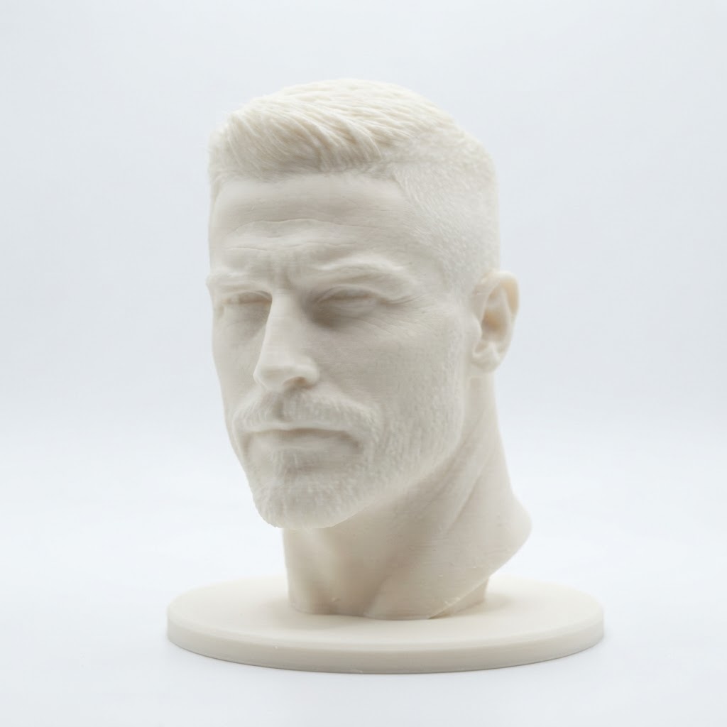 Realistic Male Head Bust free 3D printable STL